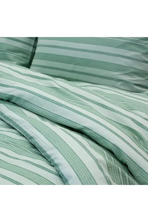 LINO Σετ Παπλωματοθήκη Υπέρδιπλη (225x245) Carril Λαδί