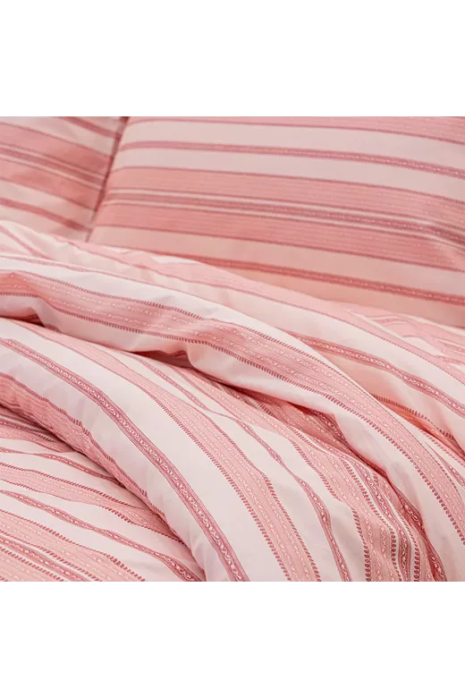 LINO Σετ Παπλωματοθήκη Μονή (165x245) Carril Ροζ