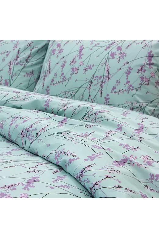 LINO Σετ Σεντόνια Με Λάστιχο (105x200+32) Amandes Λιλά