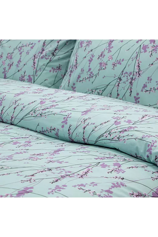 LINO Σετ Σεντόνια Με Λάστιχο (105x200+32) Amandes Λιλά