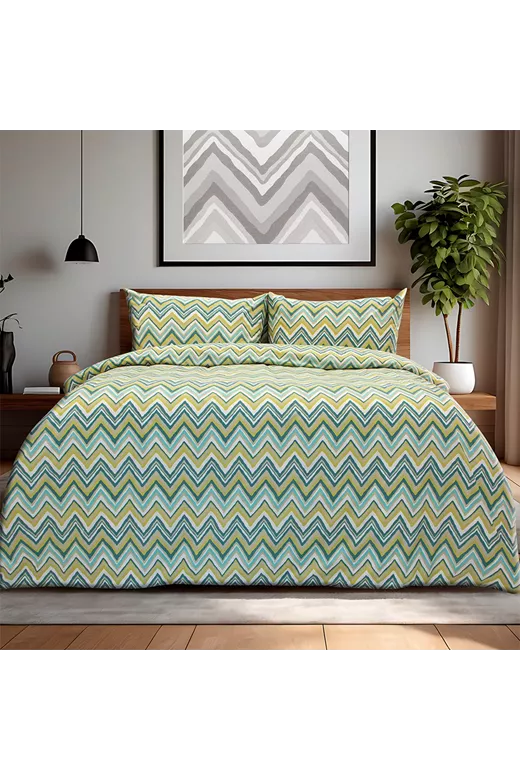 LINO Σετ Σεντόνια Υπέρδιπλα (240x260) Flots Πετρόλ