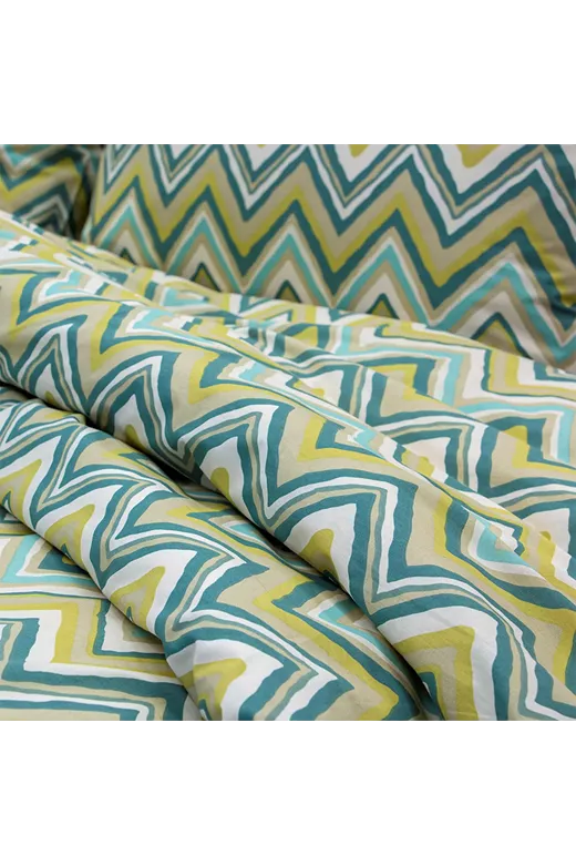 LINO Σετ Σεντόνια Υπέρδιπλα (240x260) Flots Πετρόλ