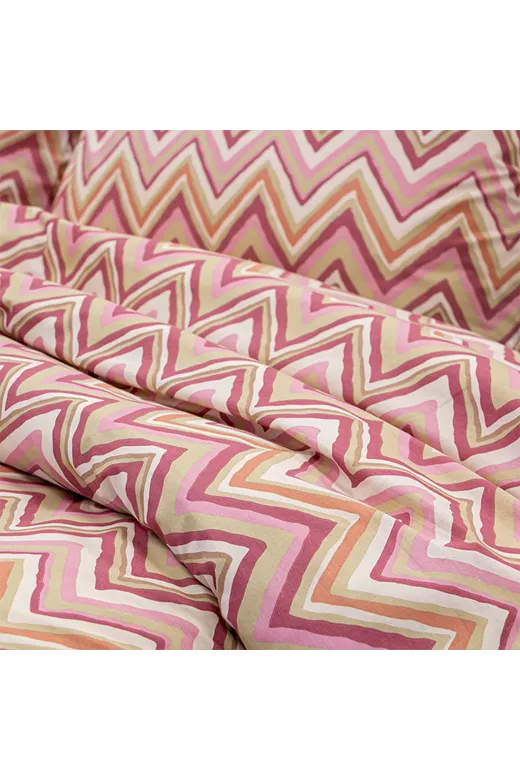 LINO Σετ Σεντόνια Υπέρδιπλα (240x260) Flots Ροζ