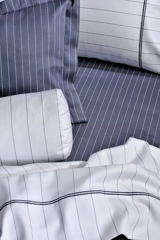 Σετ παπλωματοθήκη βαμβακοσατέν S883 Pin Stripe Blue