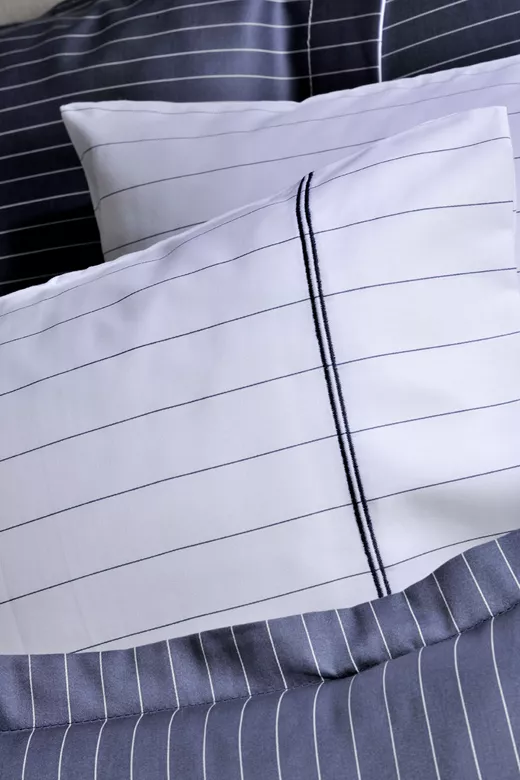Σετ παπλωματοθήκη βαμβακοσατέν S883 Pin Stripe Blue