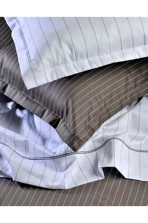 Σετ σεντόνια βαμβακοσατέν 220ΤC S884 Pin Stripe D.Grey