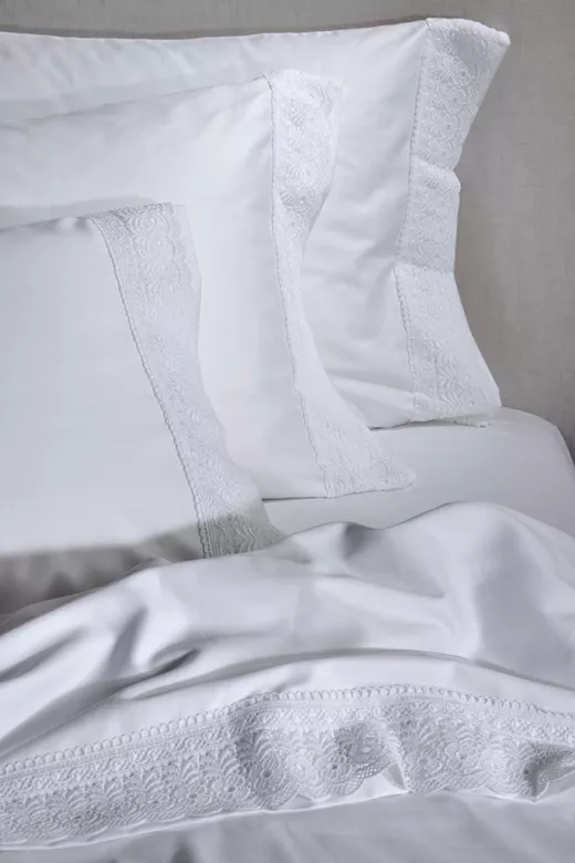 Σετ σεντόνια με δαντέλα White (250/1)