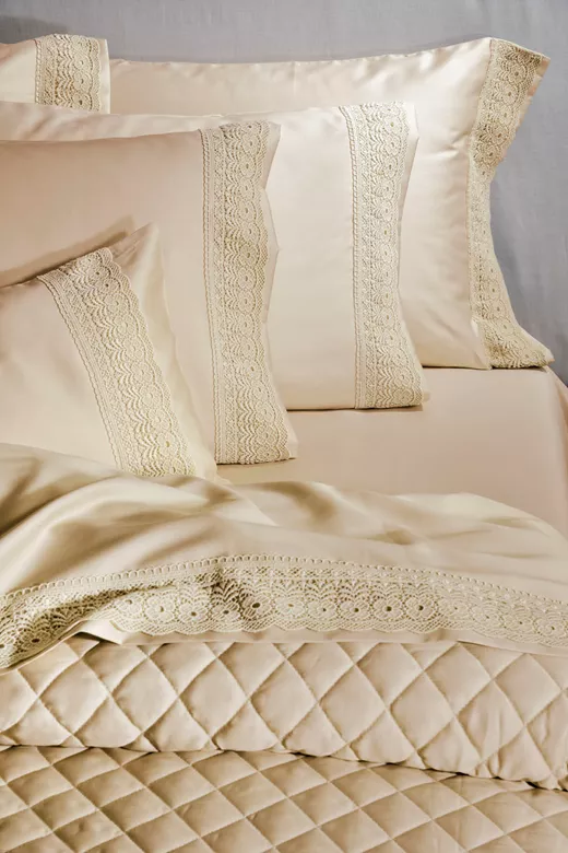 Σετ σεντόνια με δαντέλα Ecru (250/2)