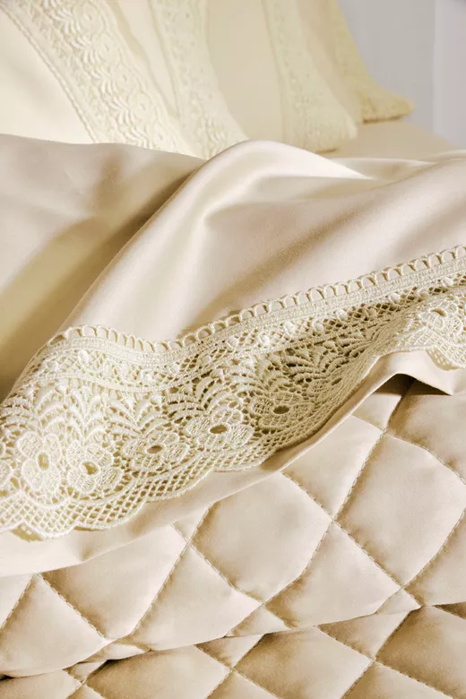 Σετ σεντόνια με δαντέλα Ecru (250/2)