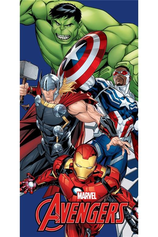 Πετσέτα Θαλάσσης Quick Dry Marvel Avengers 670 70X140 Blue 100% Microfiber