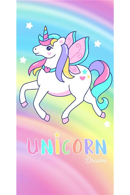 Πετσέτα Θαλάσσης Quick Dry Unicorn 458 70X140 Multi 100% Microfiber