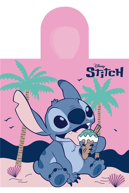 Πόντσο Θαλάσσης Quick Dry Disney Home Lilo & Stitch 195 50X100 Baby Pink 100% Microfiber
