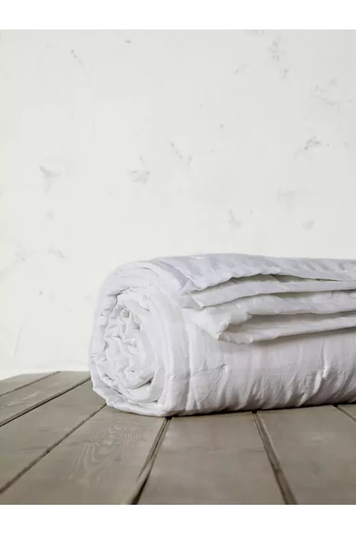 Κουβερλί Linen - White