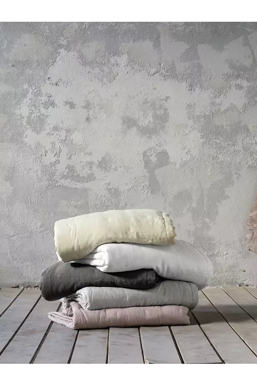 Κουβερλί Linen - White