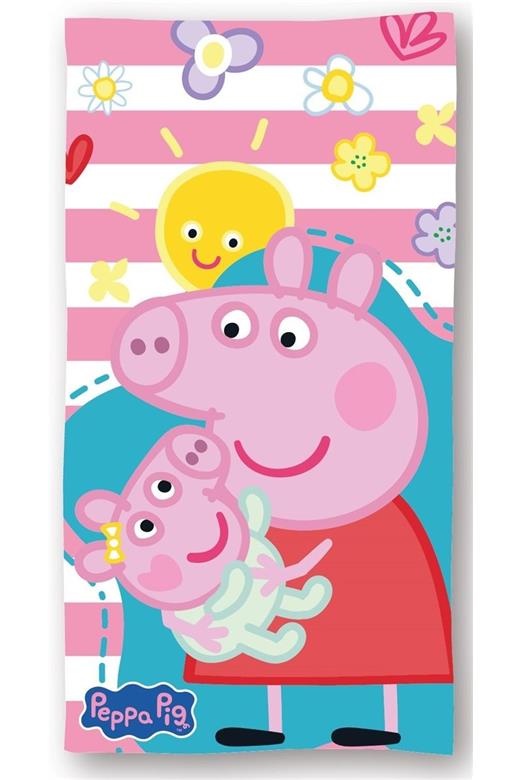 Πετσέτα Θαλάσσης Quick Dry Hasbro Peppa Pig 821 70X140 White-Pink 100% Microfiber