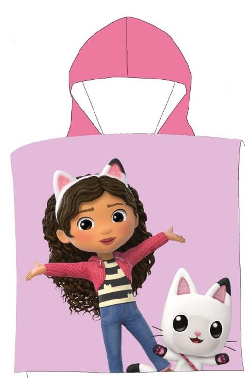 Πόντσο Θαλάσσης Quick Dry DreamWorks Gabby's Dollhouse 427 50X100 Pastel Lilac 100% Microfiber