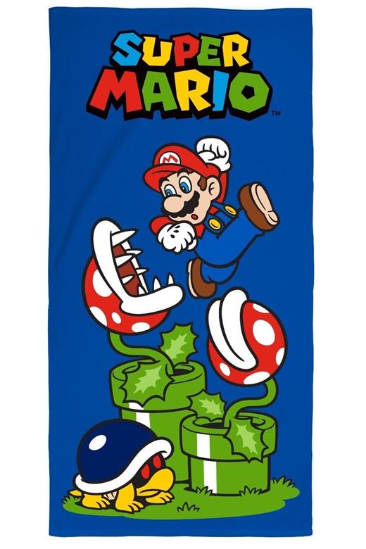 Πετσέτα Θαλάσσης Quick Dry Nintendo Super Mario 167 70X140 Dark Blue 100% Microfiber