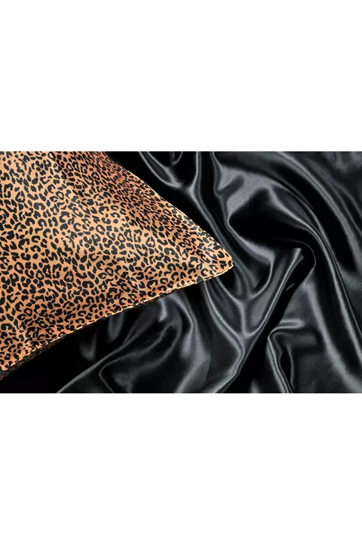 Μαξιλαροθήκη μεταξωτή Mulberry Silk Leopard Gold