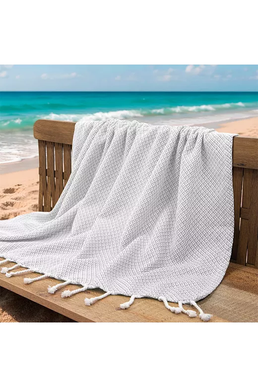 LINO Pestemal Παρεό Aureva 90x180 Γκρι