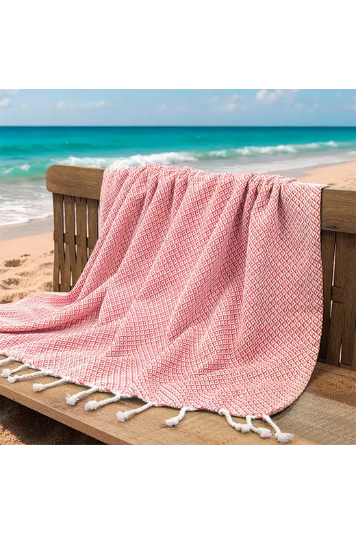 LINO Pestemal Παρεό Aureva 90x180 Κοραλί