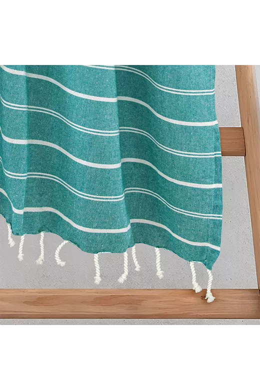 LINO Pestemal Παρεό Veliu 90x180 Πετρόλ