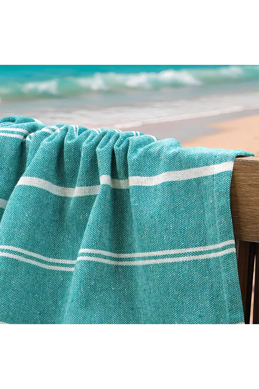 LINO Pestemal Παρεό Veliu 90x180 Πετρόλ