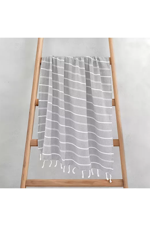 LINO Pestemal Παρεό Veliu 90x180 Γκρι