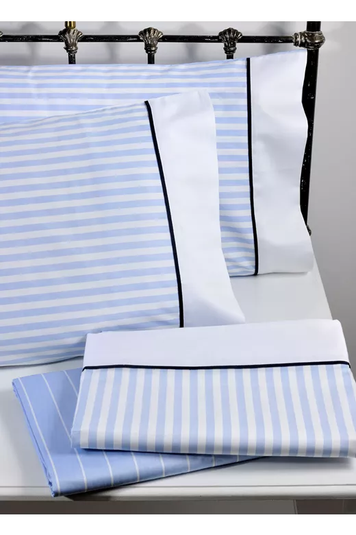 Σετ σεντόνια βαμβακοσατέν Elvira Stripe Ciel