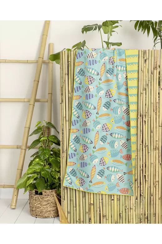 Πετσέτα Θαλάσσης διπλής όψης Fishie Pishie