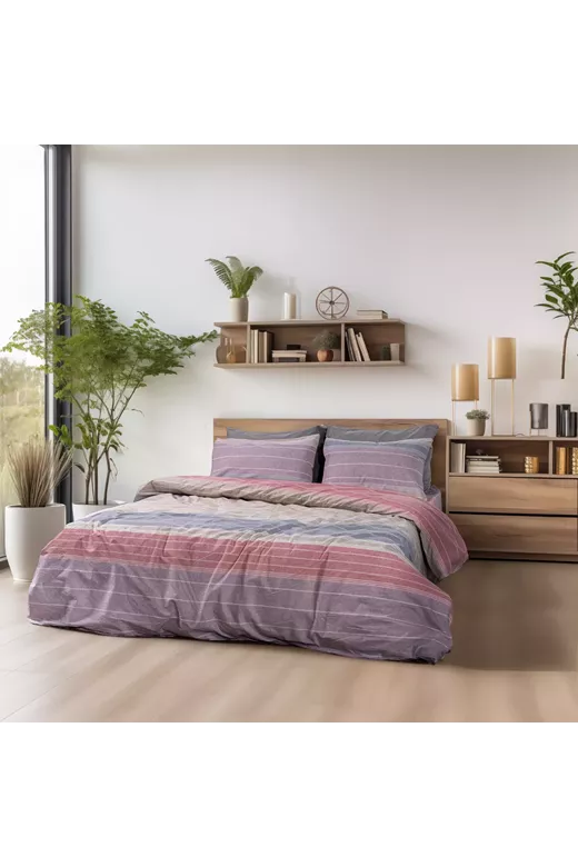 LINO Ζεύγος Μαξιλαροθήκες (52x75) Serica Λιλά