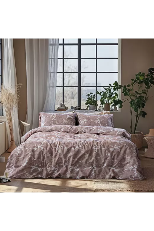 LINO Σετ Παπλωματοθήκη Υπέρδιπλη (230X250) Celestia Πούδρα