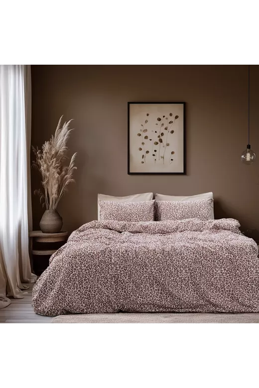 LINO Σετ Παπλωματοθήκη Υπέρδιπλη (230X250) Naptik Πούδρα