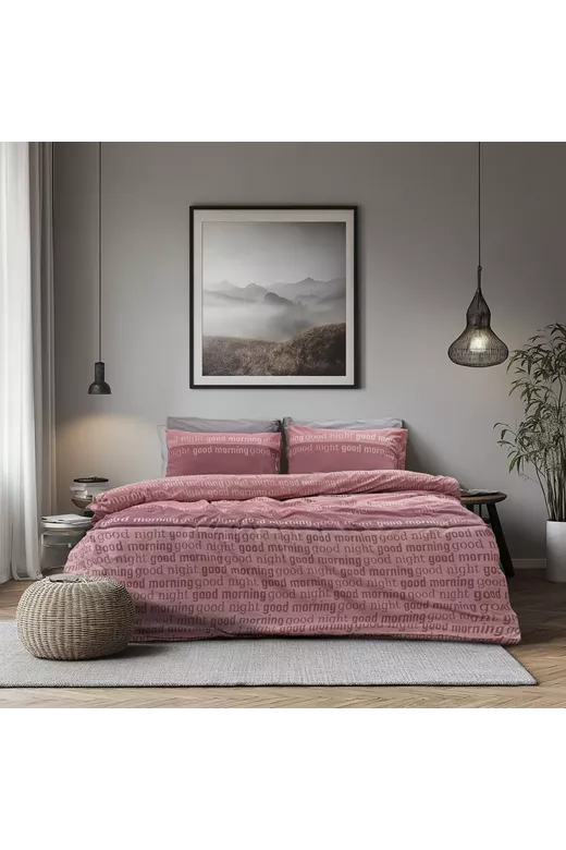 LINO Σετ Παπλωματοθήκη Μονή (170x250) Nuvet Dusty Pink