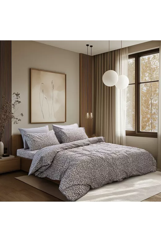 LINO Σετ Παπλωματοθήκη Μονή (170x250) Naptik Taupe