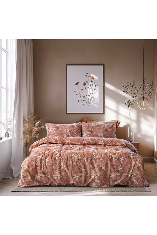 LINO Ζεύγος Μαξιλαροθήκες (52x75) Celestia Terracota