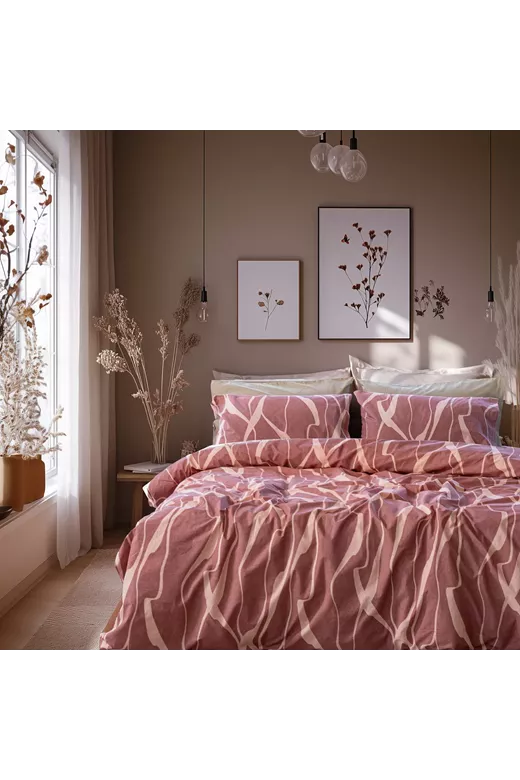 LINO Ζεύγος Μαξιλαροθήκες (52x75) Cosyhaven Πούδρα