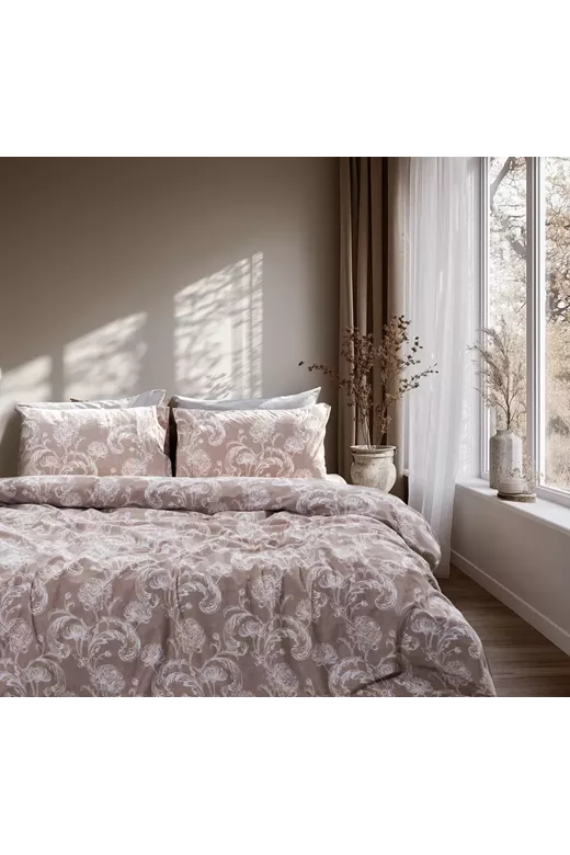 LINO Σετ Παπλωματοθήκη Υπέρδιπλη (230X250) Elysian Μπεζ