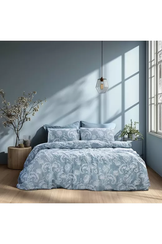 LINO Σετ Παπλωματοθήκη Μονή (170x250) Elysian Μπλε