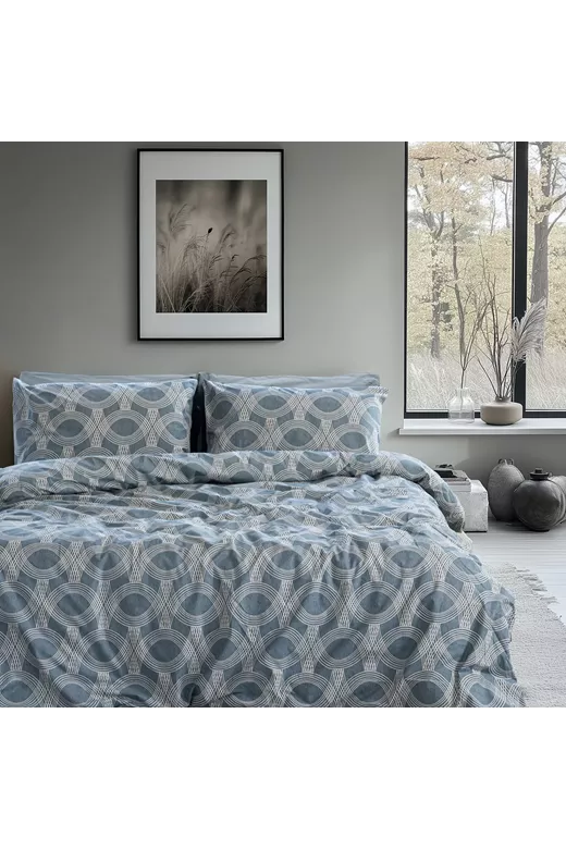 LINO Σετ Παπλωματοθήκη Μονή (170x250) Loomo Μπλε