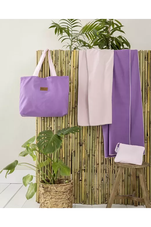 Τσάντα Θαλάσσης διπλής όψης Riva - Purple / Pink