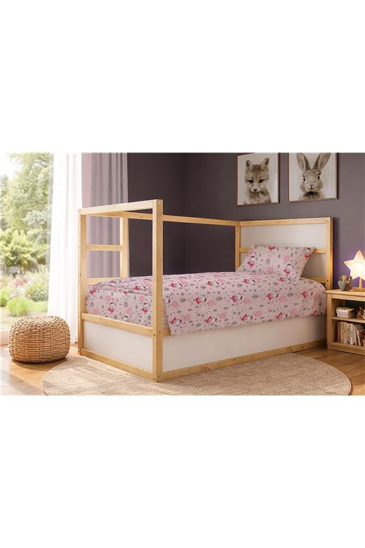 Σεντόνια Εμπριμέ Σετ 2 τεμ kids Ballerina Bear 598 160X240 Pink 100% Cotton