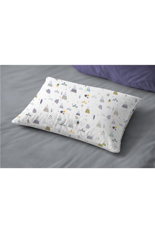 Μαξιλαροθήκη Εμπριμέ kids Whimsical Mountainside 588 50X70 White-Grey 100% Cotton