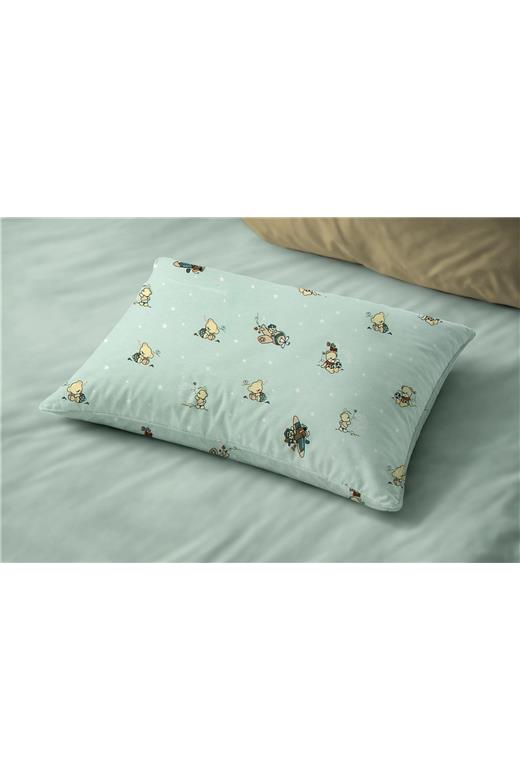 Μαξιλαροθήκη Εμπριμέ kids Bear's Playtime 593 50X70 Mint 100% Cotton