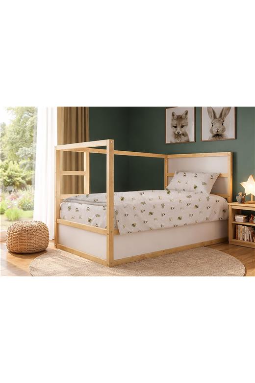 Παπλωματοθήκη Εμπριμέ kids Bear's Playtime 592 160X240 Beige 100% Cotton