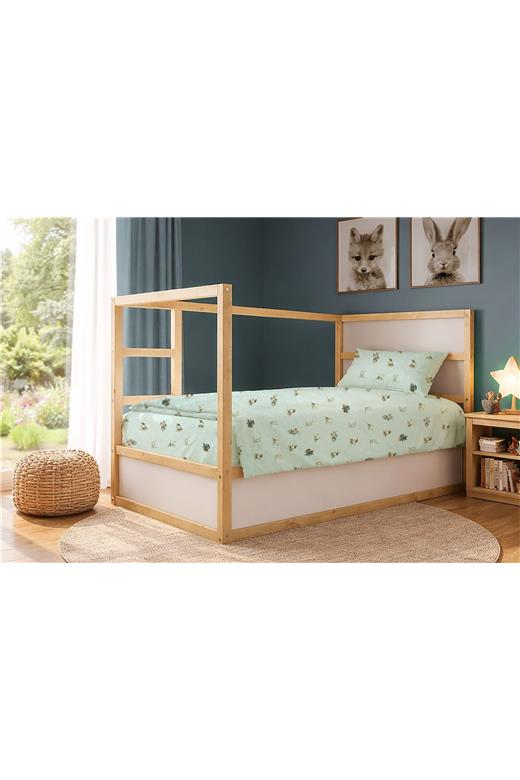 Παπλωματοθήκη Εμπριμέ kids Bear's Playtime 593 160X240 Mint 100% Cotton