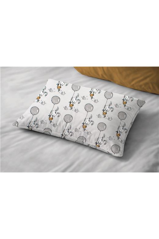 Μαξιλαροθήκη Εμπριμέ kids Floating Bunny 715 50X70 Grey 100% Cotton
