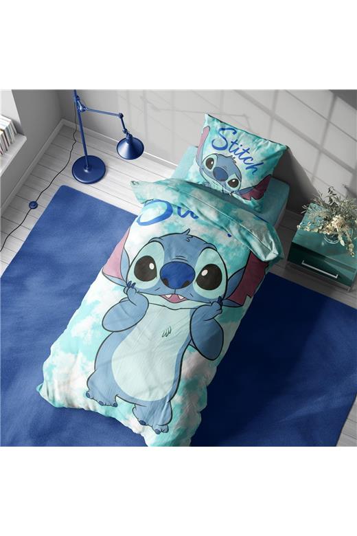 Σεντόνια Σετ 2 τεμ Disney Home Stitch 822 160X240 Turquoise 100% Cotton