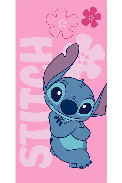 Πετσέτα Θαλάσσης Quick Dry Disney Home Lilo & Stitch 548 70X140 Pale Pink 100% Microfiber