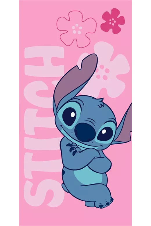 Πετσέτα Θαλάσσης Quick Dry Disney Home Lilo & Stitch 548 70X140 Pale Pink 100% Microfiber