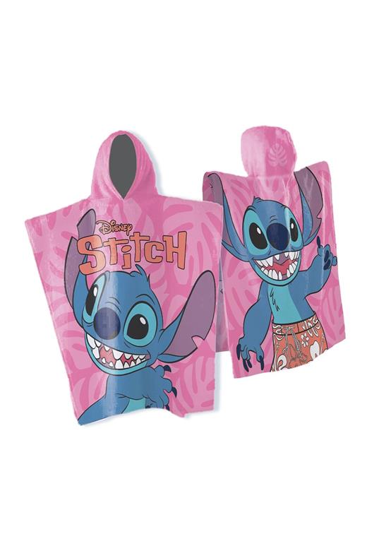 Πόντσο Θαλάσσης Quick Dry Disney Home Lilo & Stitch 556 50X100 Pink 100% Microfiber